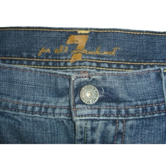 7 For All Mankind Skirt Vintage Denim Jean 90s y2k Pencil Laguna Beach Preppy 32 - Picture 6 of 9